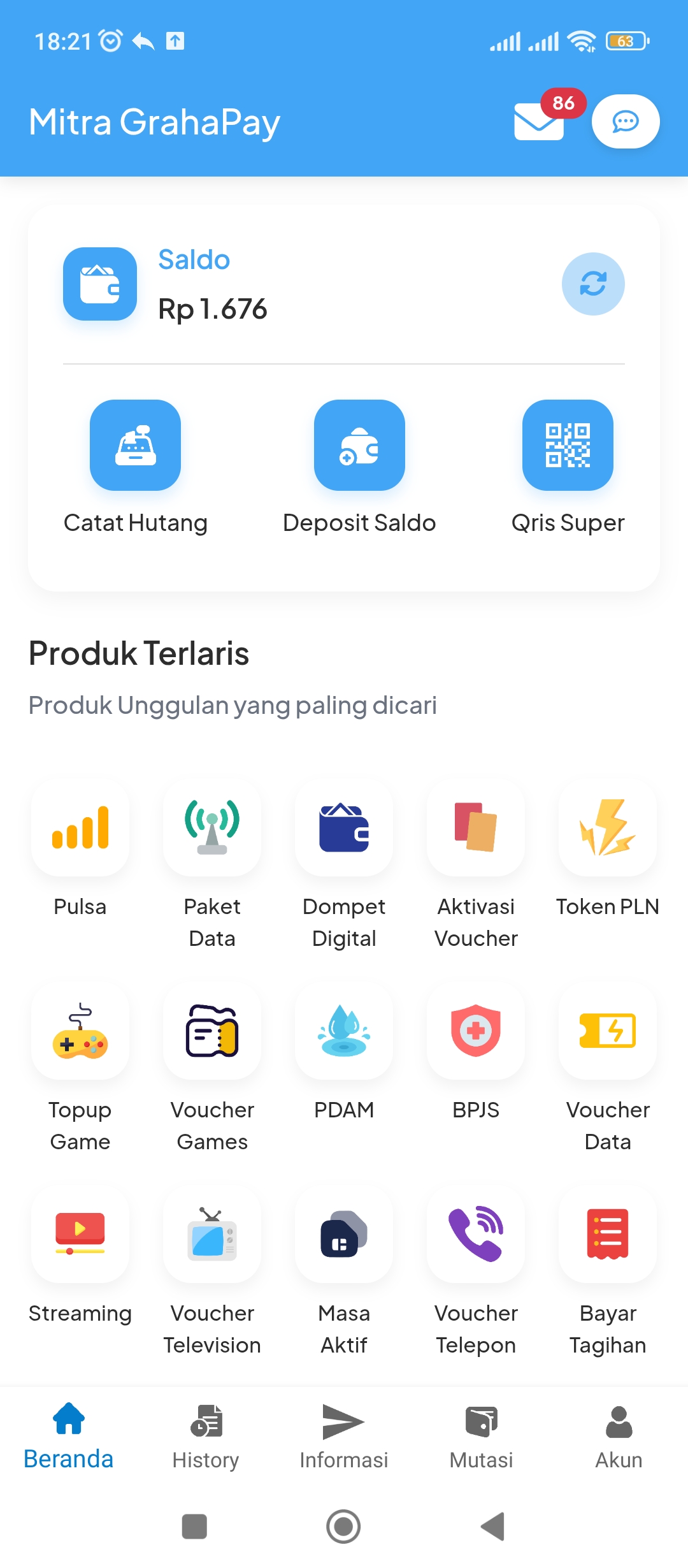 Tampilan Aplikasi GrahaPay 1